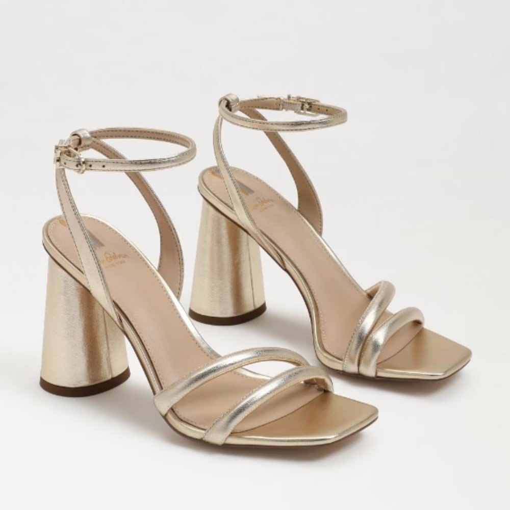 Sam Edelman Kia Block Heels Gold 7.5